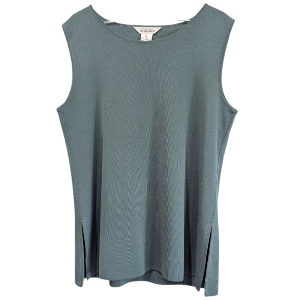 Misook Sleeveless Top in Teal